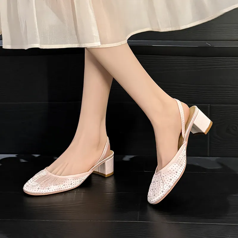 Elegant Rhinestone High Heels-4