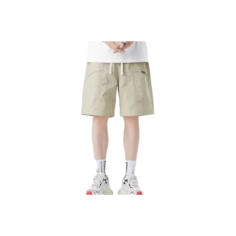 Casual Loose Blended Synthetic Fabrics Cargo Shorts-4