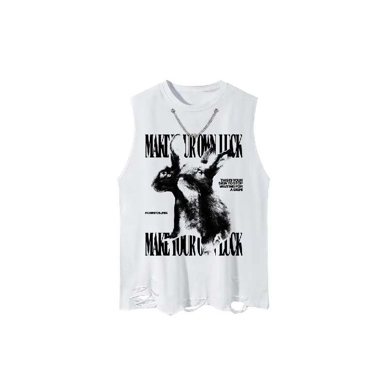 Retro Loose Cotton Vest-0