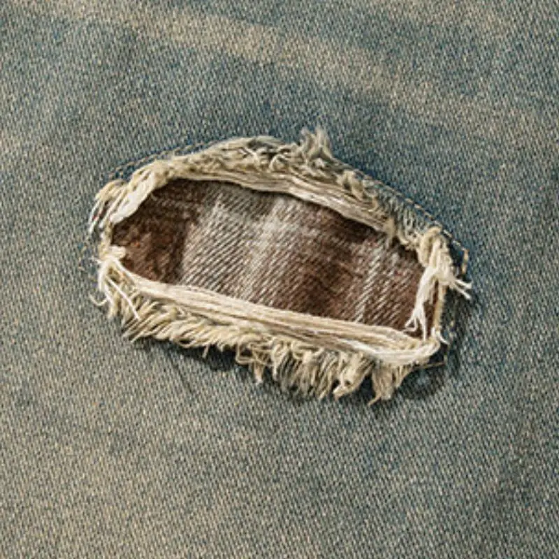Casual Ripped Washed Jeans-9