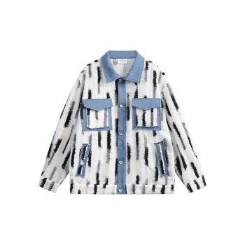 Striped Chanel Style Lapel Jacket