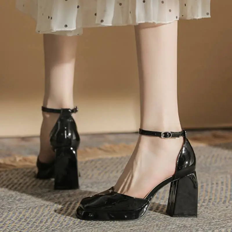 Simple Waterproof High Heels-2