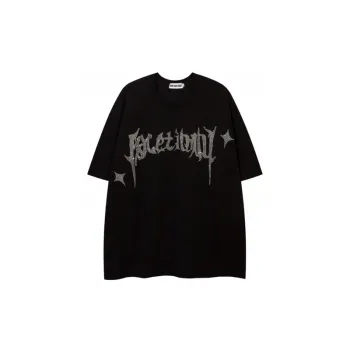 Loose Gothic Letter Couple T Shirt