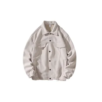 Plain Fashionable Blended Synthetic Fabrics Jacket