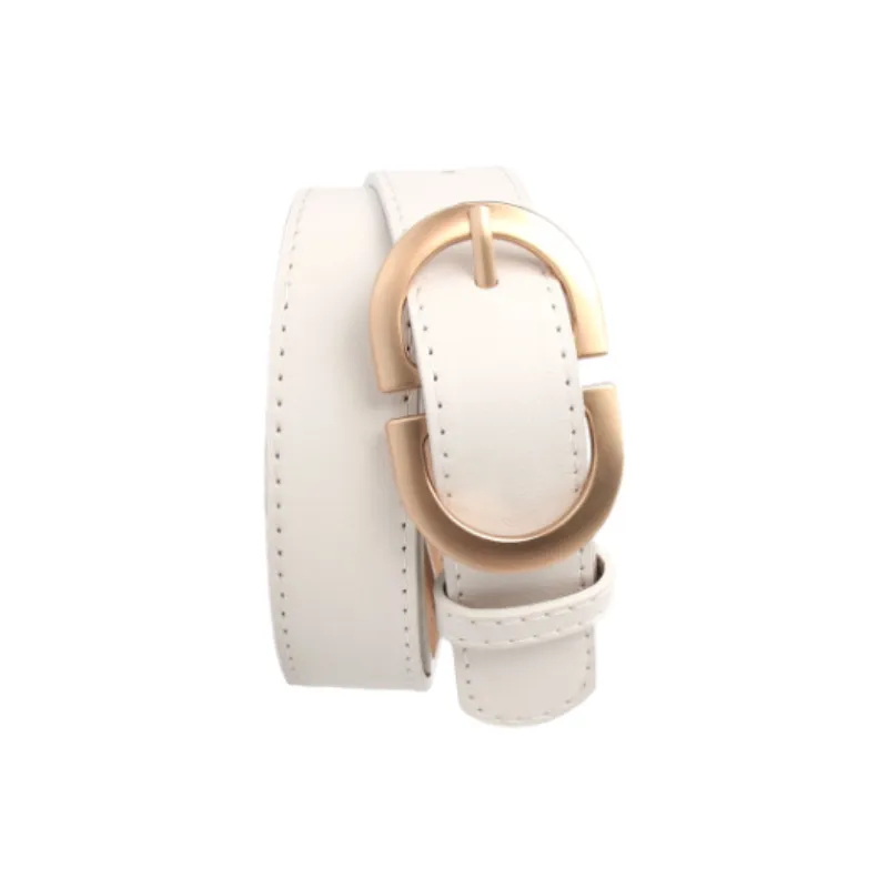Simple Plain Leather Belt Women-3