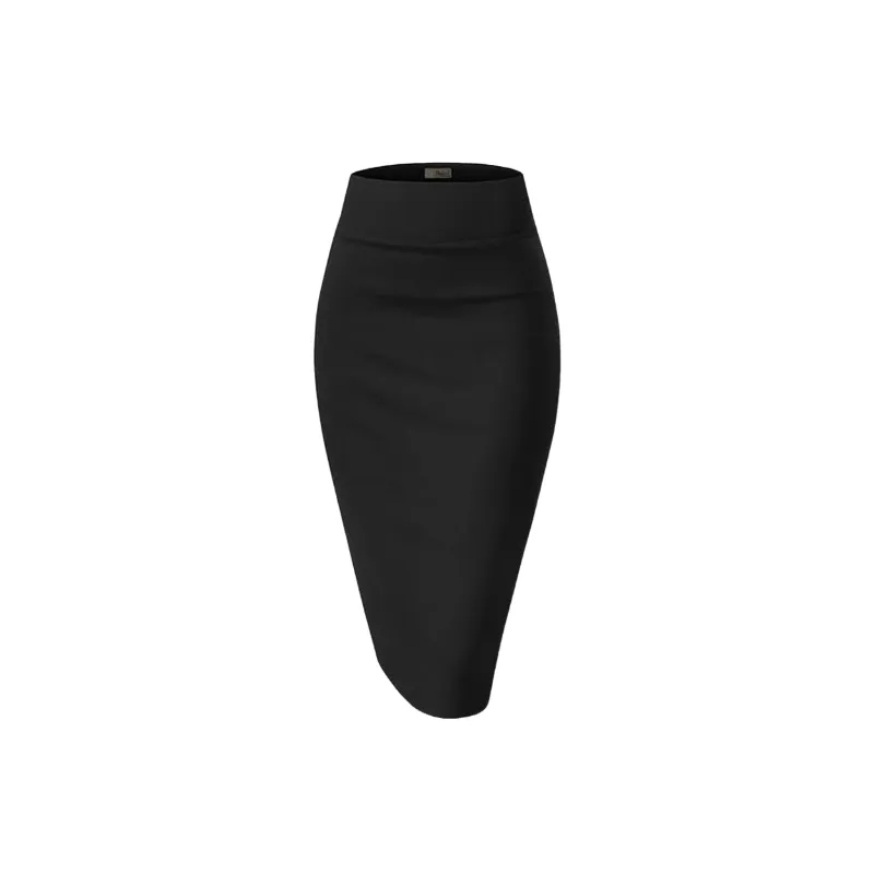 Simple Basics Polyester Skirt Women-1