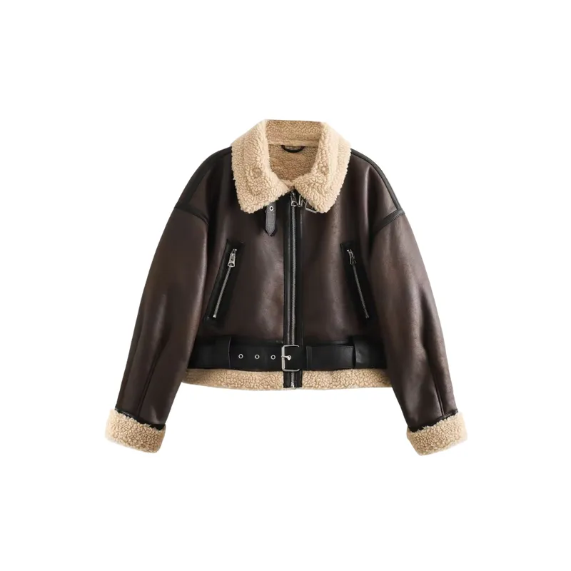 Retro Street Artificial Fur Jacket Women-0