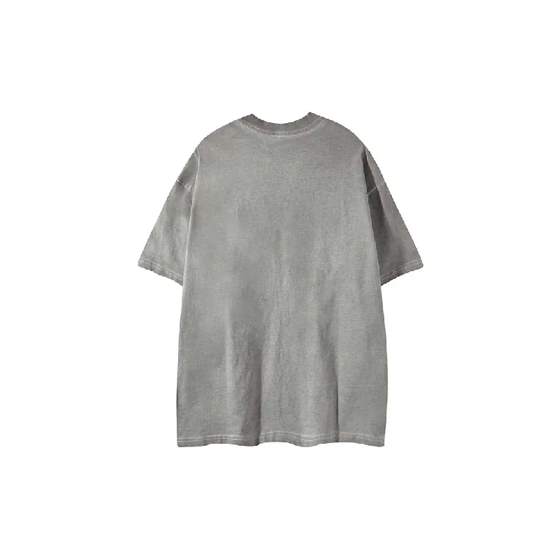 Fashionable Loose Cotton Blended Fabric T Shirt-1