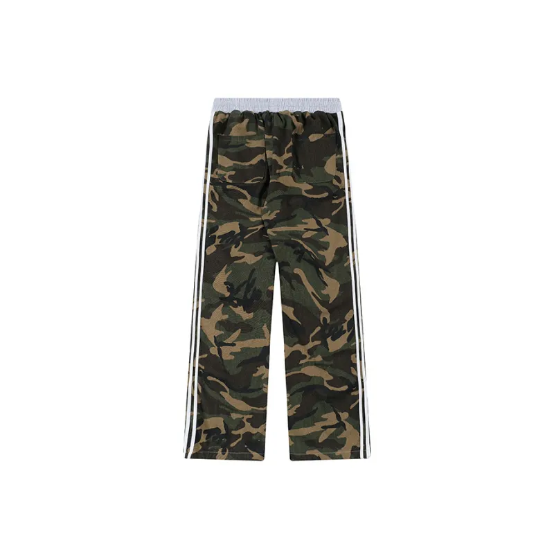 Loose Camouflage Patchwork Pants-1