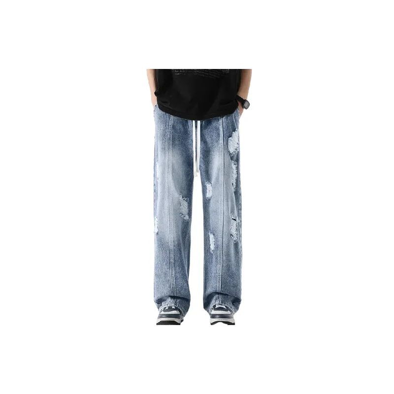 Loose Straight Leg Jeans-9
