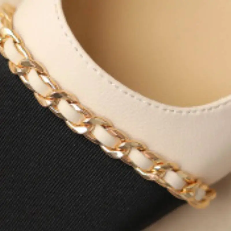 Elegant Contrast Color Mary Jane Shoes-3