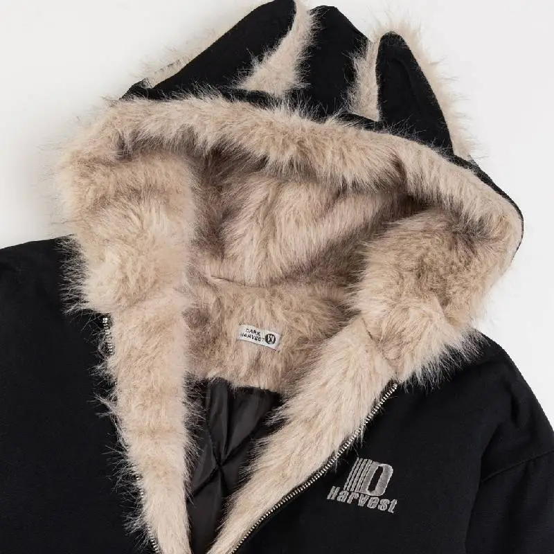 Retro Warm Blended Synthetic Fabrics Jacket-2