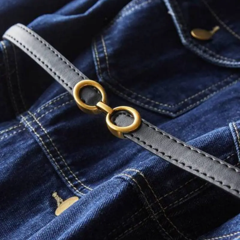 Retro Simple Denim Dress Women-4
