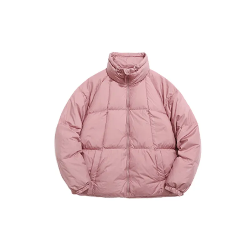 Casual Plain White Duck Down Jacket-0