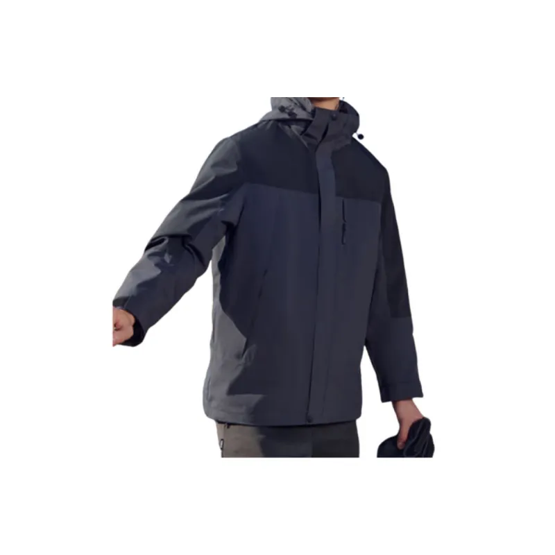 Contrast Color Breathable Polyester Outdoor Jacket Unisex-2