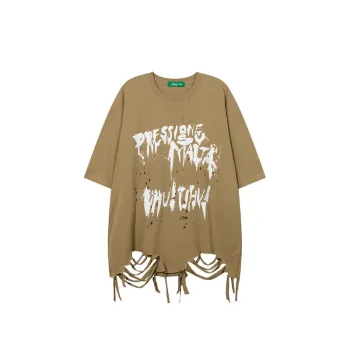 Hip Hop Old Washed Rags Short Sleeved T Shirt