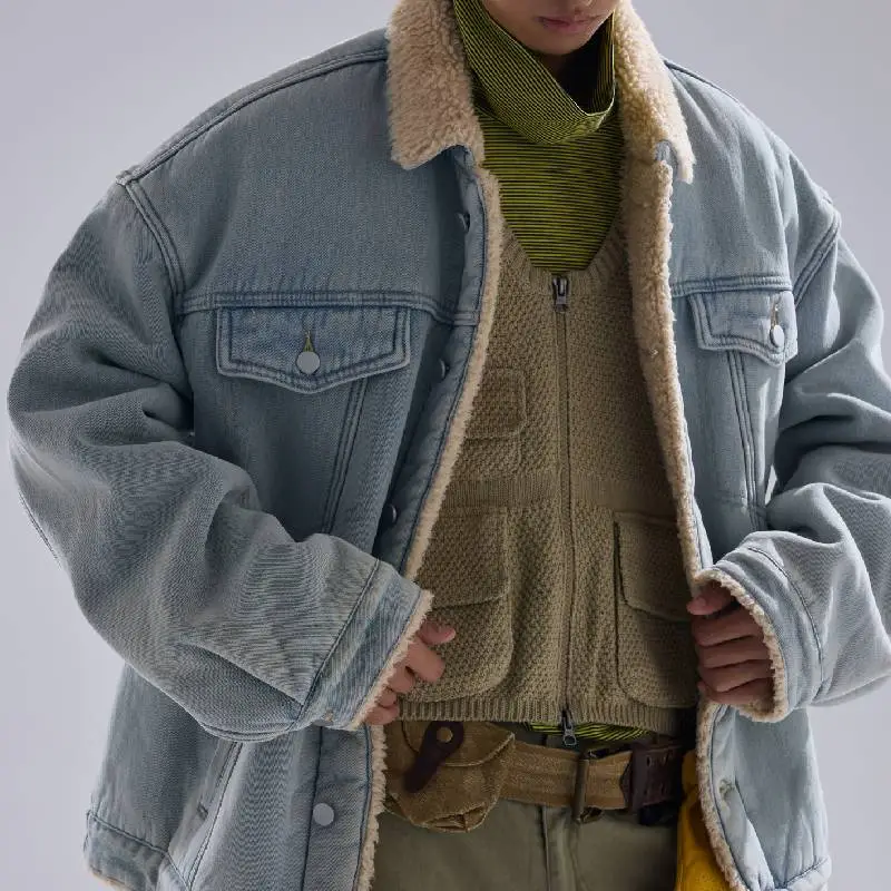 Simple Washed Polyester Jacket-3