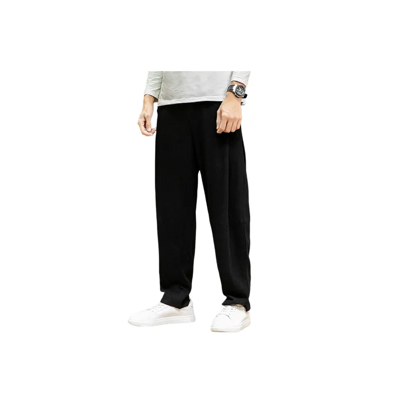 Plain Loose Casual Pants-0