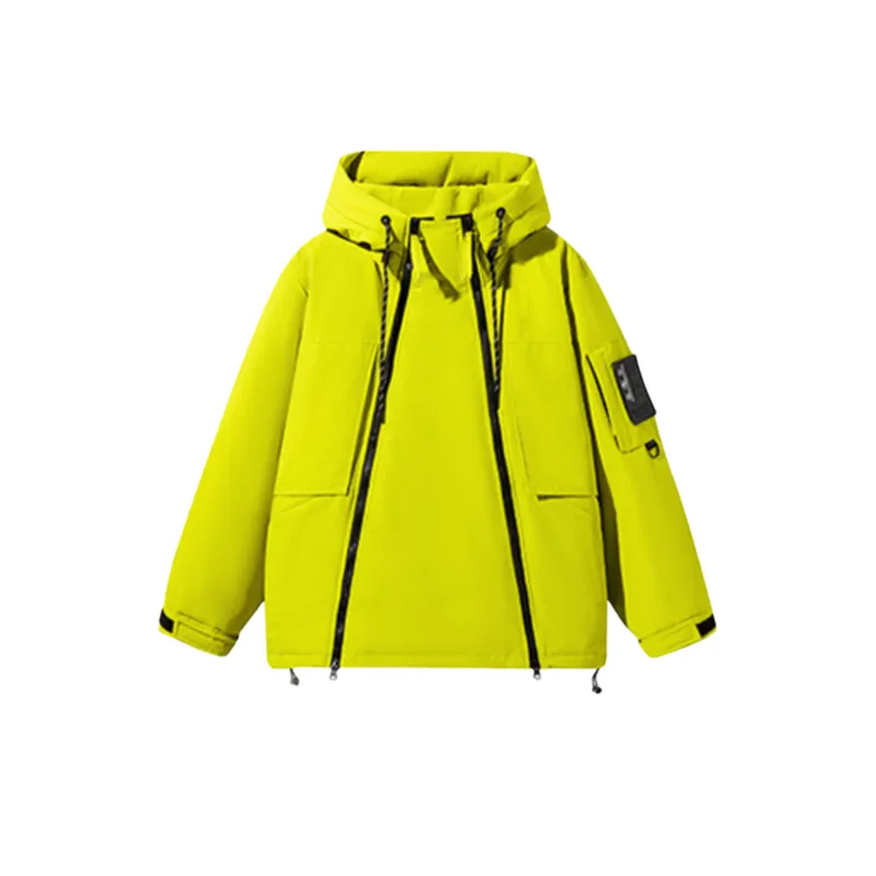 Double Zipper Hooded Down Jacket-6