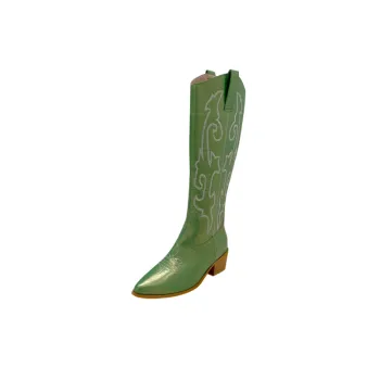 Casual Denim Zipper Knee High Boots