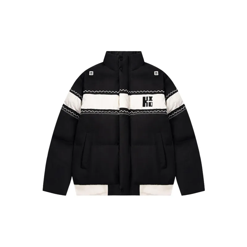 Casual Loose Blended Synthetic Fabrics Quilted Jacket-4