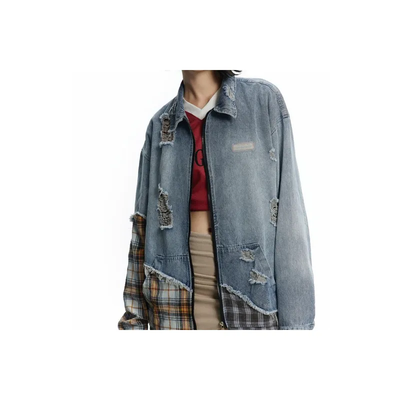Loose Splicing Slim Jacket-3