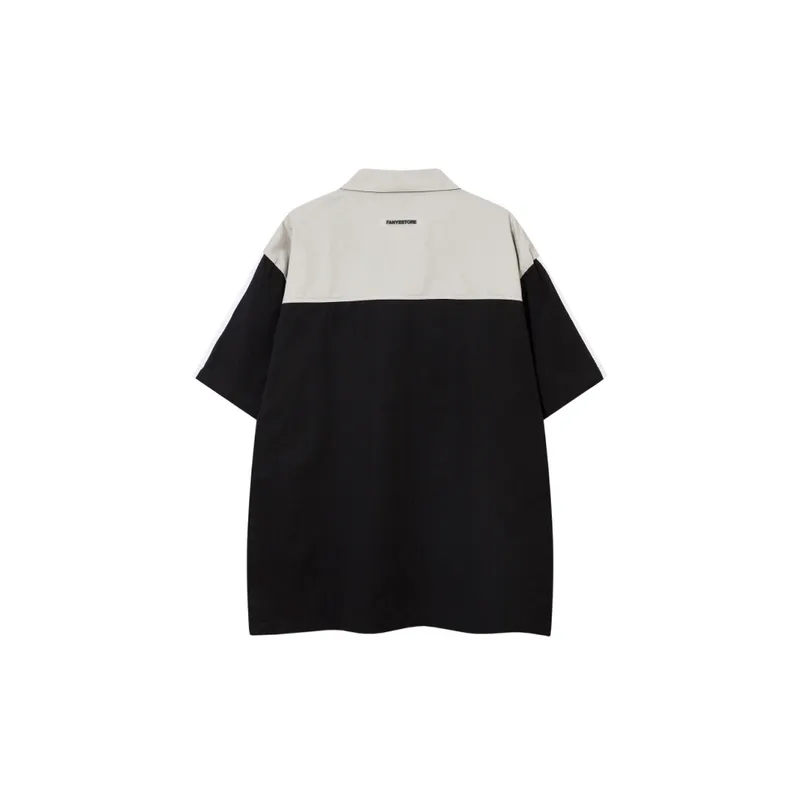 Trendy Niche Design Casual Short Sleeved Shirt-5