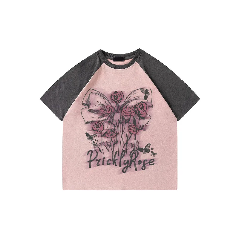 Fashion Butterfly Polyester T Shirt-0