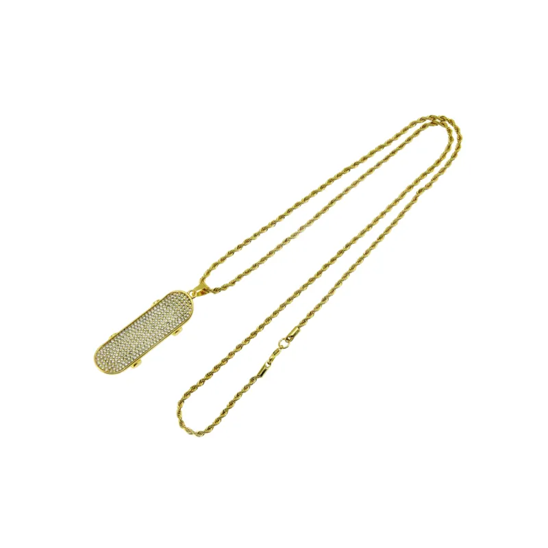 Skateboard Pendant Necklace-2