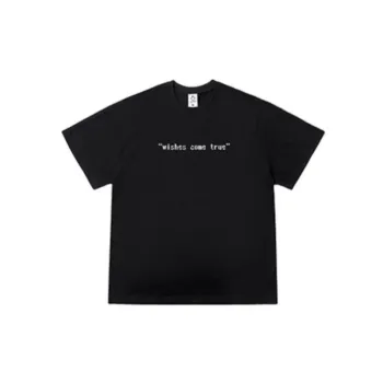 Letter Printed Short sleeved T shirt Large Size
