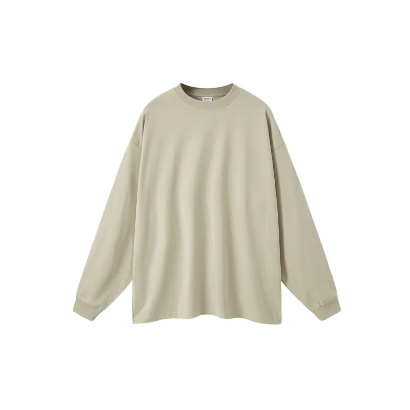 Plain Loose 100% Cotton Sweatshirt-5