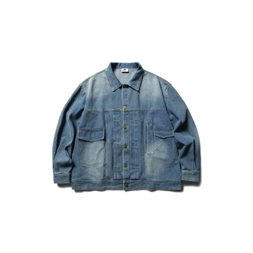 Retro Casual Washed Old Design Sense Square Collar Denim Jacket