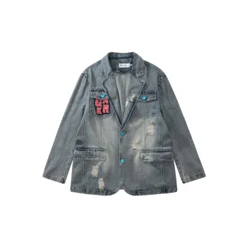Retro Washed Distressed Jacket