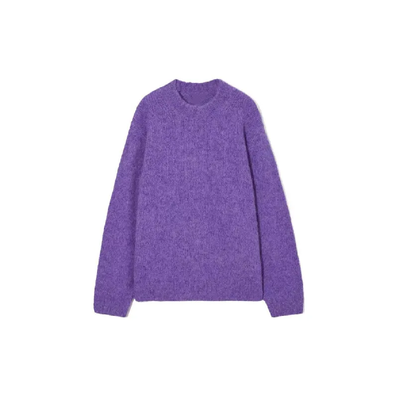 Basics Plain Polyester Sweater Women-3