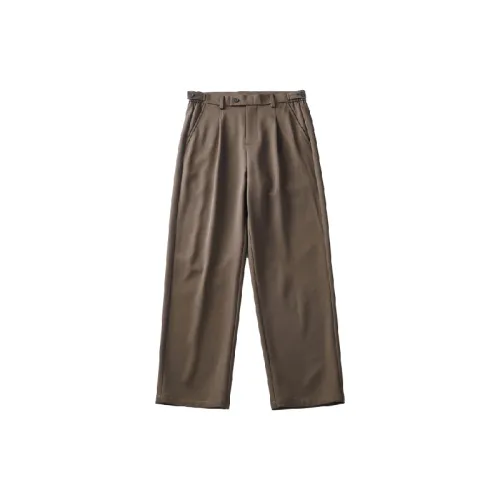 Casual Loose Straight Leg Blended Synthetic Fabrics Suit Trousers