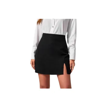 Elegant Plain Polyester Casual Skirt Women