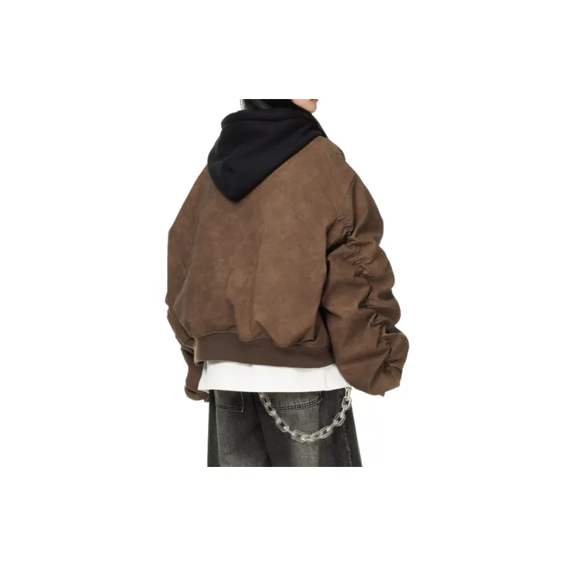 Retro Loose PU Quilted Jacket-3