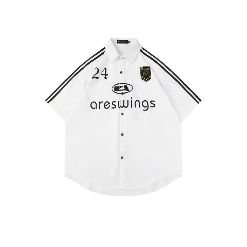 Comfortable Simple Letter Shirt-6