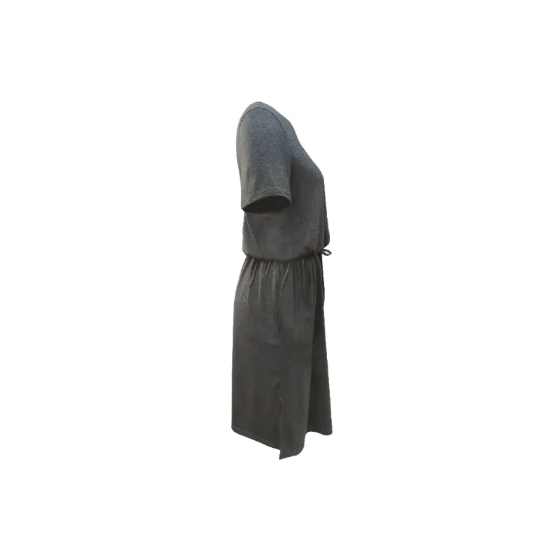 Simple Plain Polyester Dress Women-4