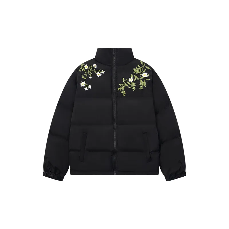 Fashionable Embroidery Polyester Quilted Jacket-0