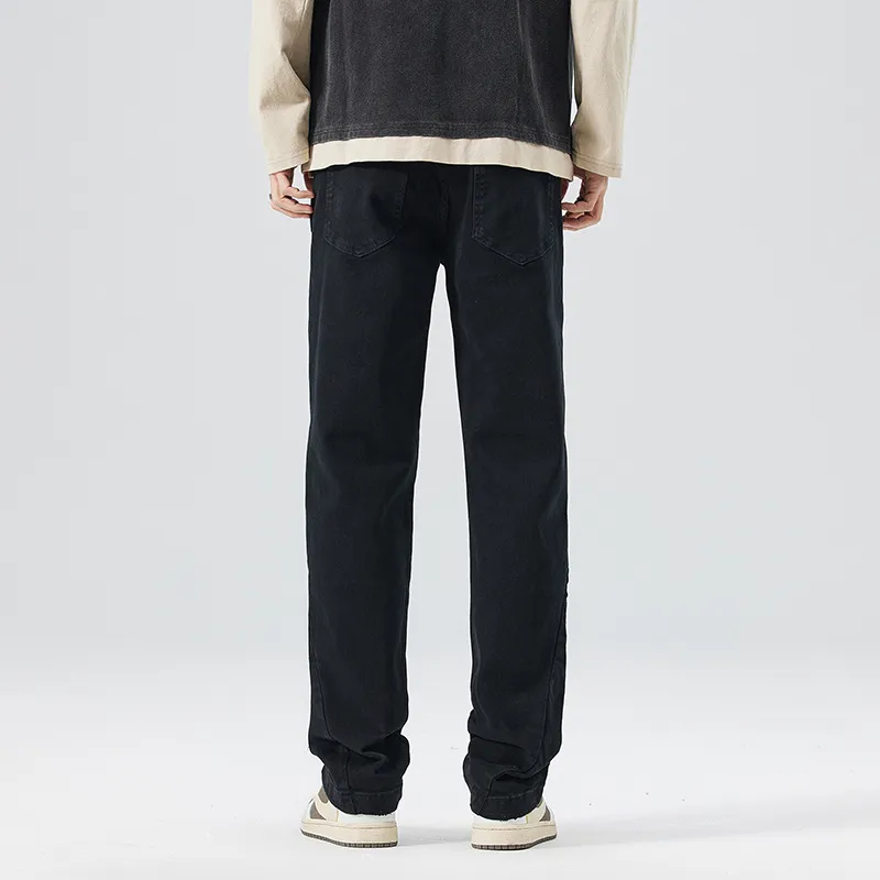 Basics Loose Denim Casual Pants-2