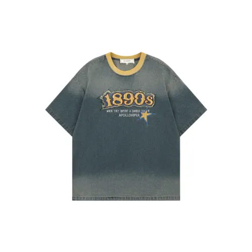Street Embroidery Denim T Shirt
