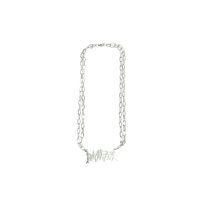 Retro Letter Splicing Necklace-0
