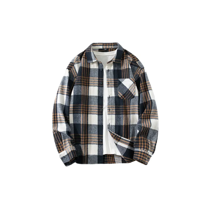 Casual Loose Cotton Blended Fabric Shirt-14