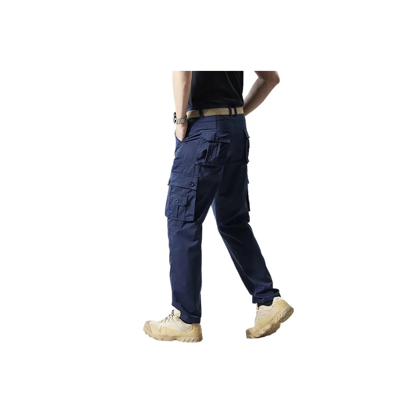 Casual Washed Blended Synthetic Fabrics Cargo Pants Unisex-9