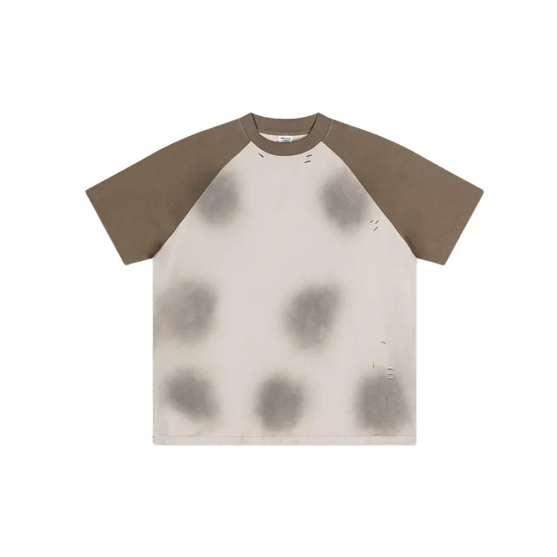 Preppy Contrast Color Cotton T Shirt-0