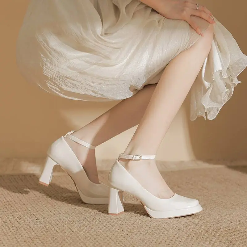 Fashionable Button Mary Jane Shoes-4