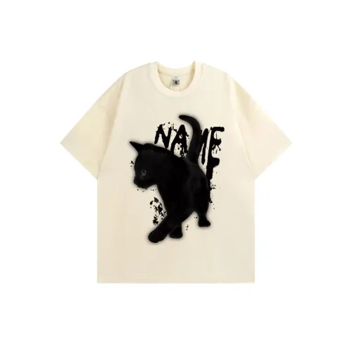 Hip-hop Cat Printed Short-sleeved T-shirt