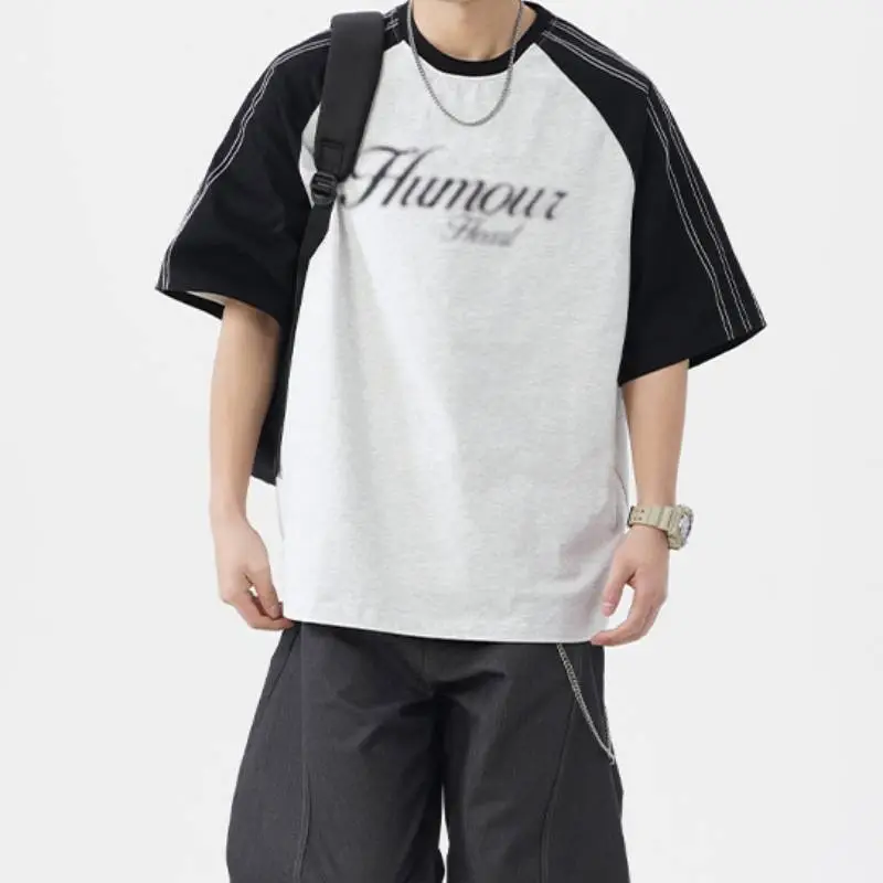 Casual Letter 100% Cotton T Shirt-3