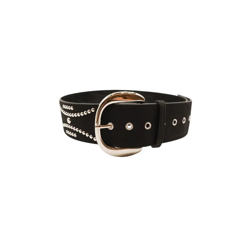 Street Metal Leather Belt-2